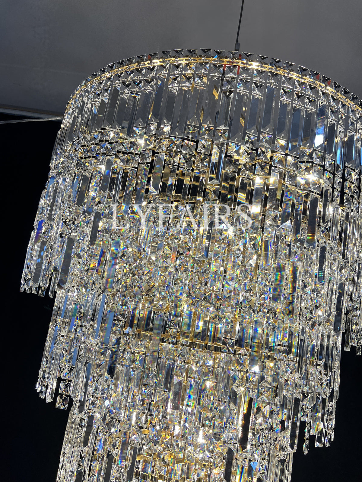 Luxury Multi-layer Crystal Chandelier for Staircase/Foyer