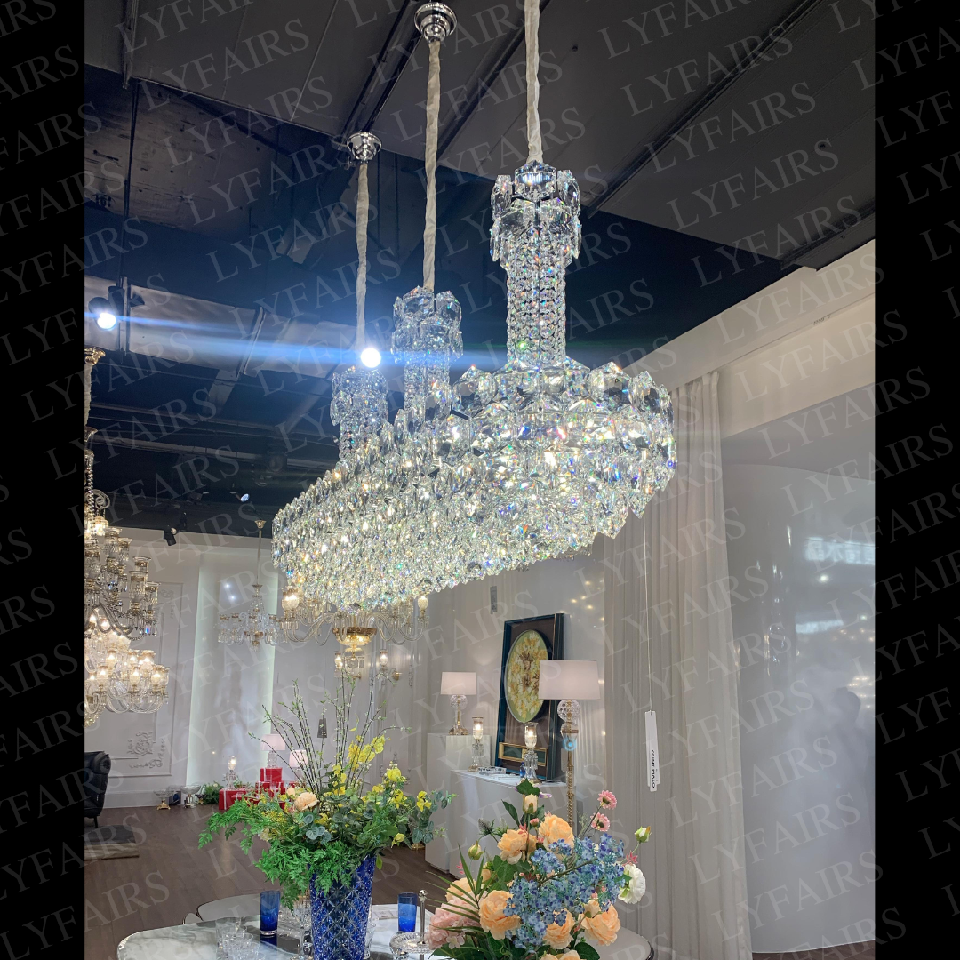 LYFAIRS_Titanic Luxury Crystal Large Chandelier looks good in luxury large dining room/wedding hall