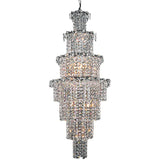 Large Multi-piece Crystal Chandelier Stylish Ceiling Light Fixture For Foyer Living Room Staircase