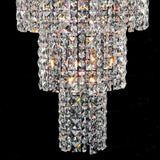 Large Multi-piece Crystal Chandelier Stylish Ceiling Light Fixture For Foyer Living Room Staircase