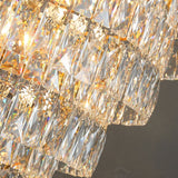 Large Staircase Crystal Chandelier Living Room Ceiling Light Fixture For Hotel Entrance In Gold Finish