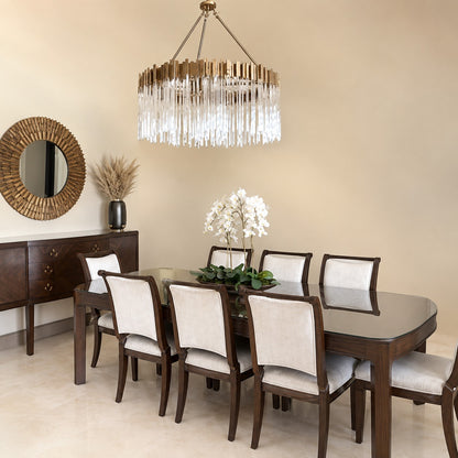 Large Elegant Multi-layers Glam Glass Chandelier for High-ceiling Staircase/Entryway/Living/meeting Room