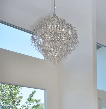 Modern 10/13/21-Light Gyroscopic Chrome Pendant Light Fixtures for Dining Room/Living Room