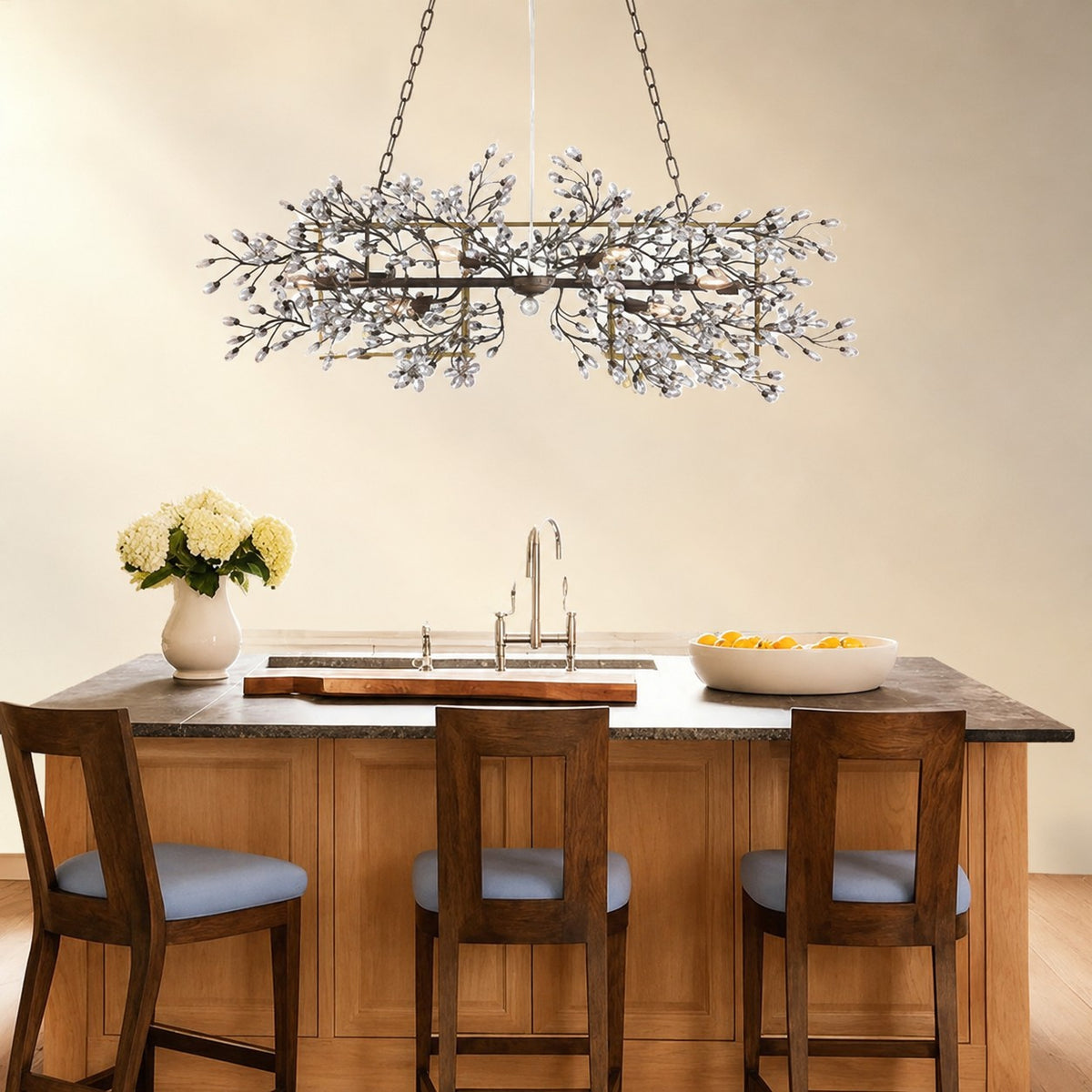 Linear Crystal Chandelier