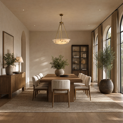 Briia Modern Brass Alabaster Pendant Light