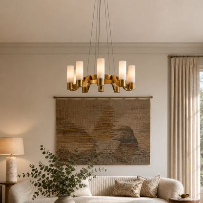 Caeia Modern Alabaster Hanging Light Fixtures