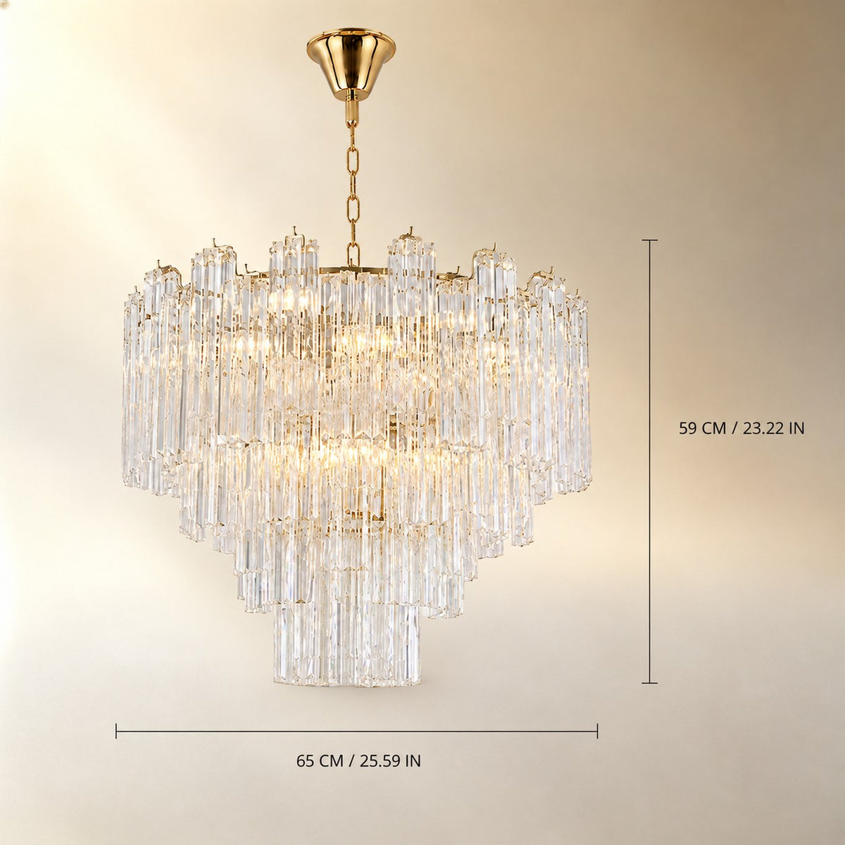 Artisan Murano-Style Elaris Cascade Chandelier