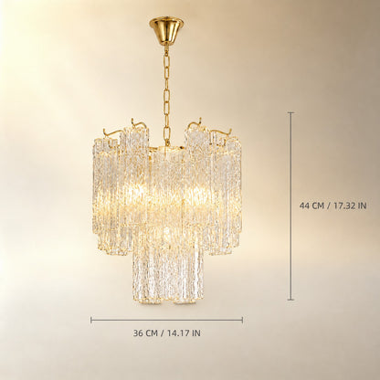 Artisan Murano-Style Elaris Cascade Chandelier
