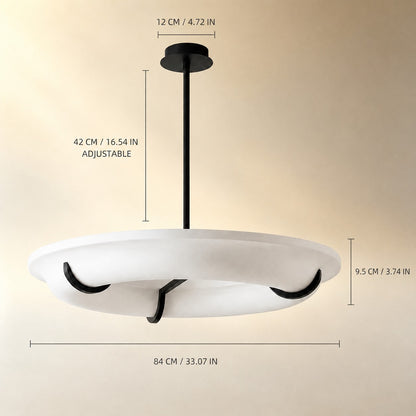 Sculptural  Chandelier Modern Halo Drift – Living