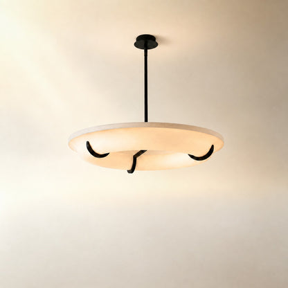 Sculptural  Chandelier Modern Halo Drift – Living