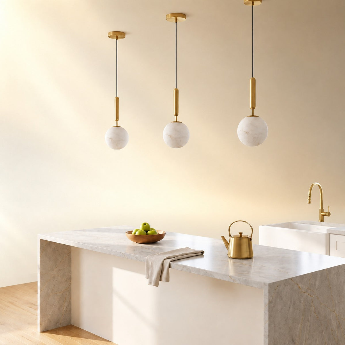 Living Mini Pendant Light – Modern Alabaster Solenne