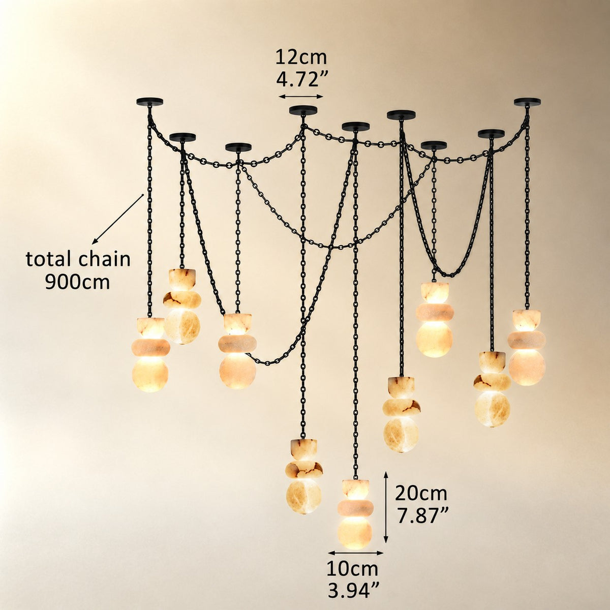 Living Room Chandelier – Sculptural Modern Aurelia