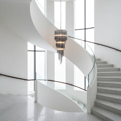 Lucente Noir Spiral Chandelier