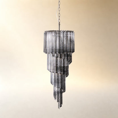 Lucente Noir Spiral Chandelier
