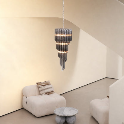 Lucente Noir Spiral Chandelier