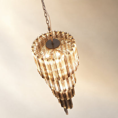 Lucente Noir Spiral Chandelier