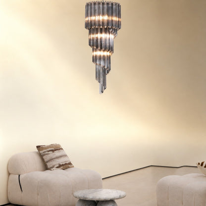 Lucente Noir Spiral Chandelier