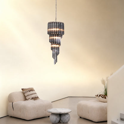 Lucente Noir Spiral Chandelier