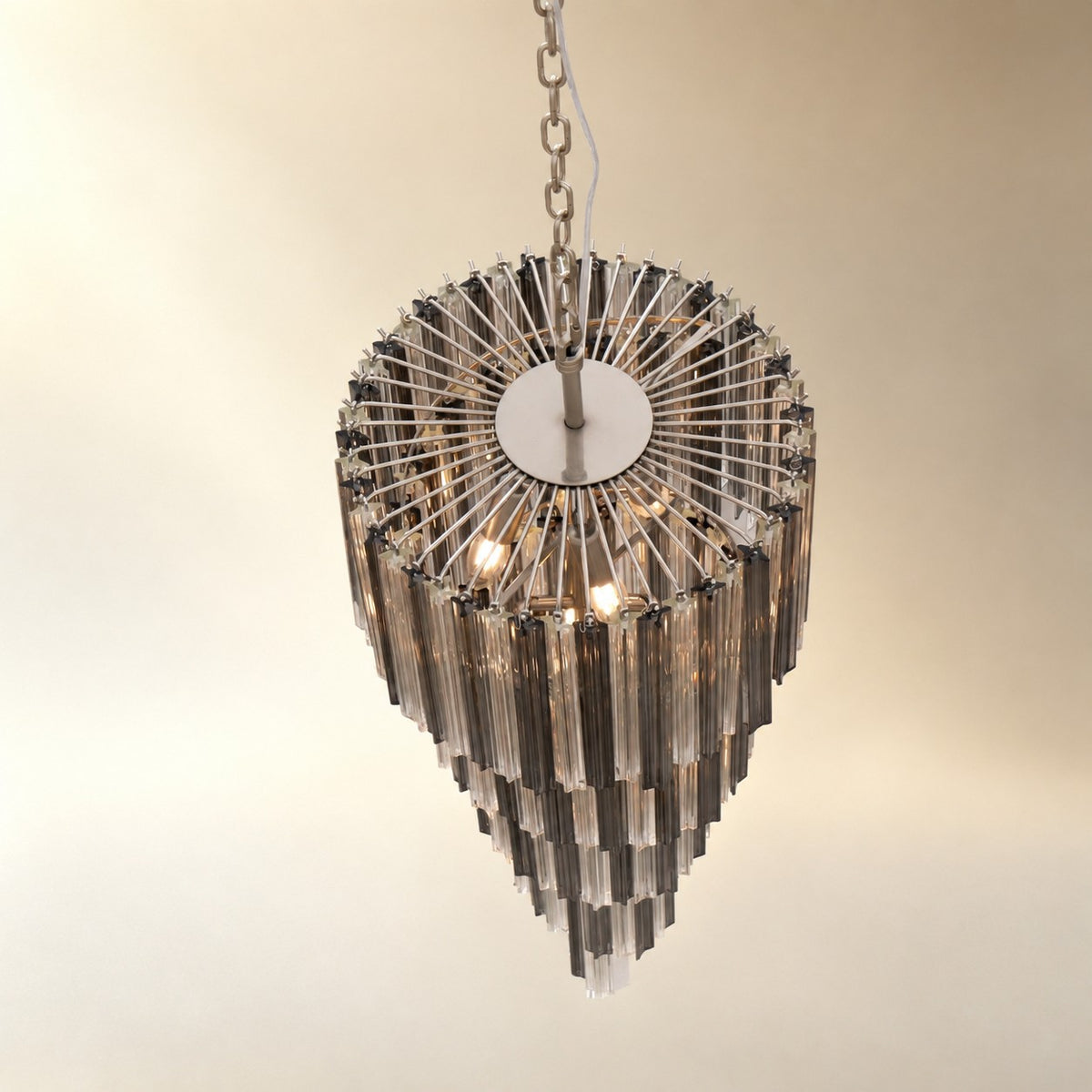 Lucente Noir Spiral Chandelier