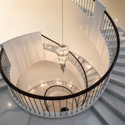 Lucente Noir Spiral Chandelier