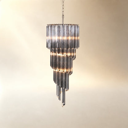 Lucente Noir Spiral Chandelier