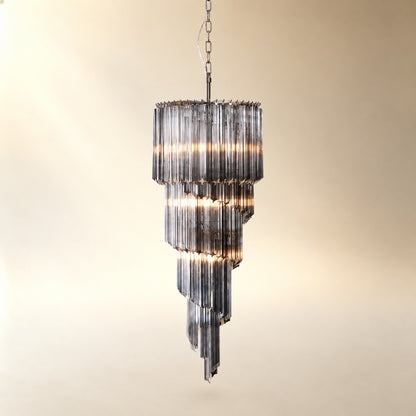 Lucente Noir Spiral Chandelier