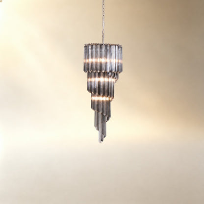 Lucente Noir Spiral Chandelier