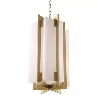 Lugano Modern Brass Chandelier - Antique Brass Finish