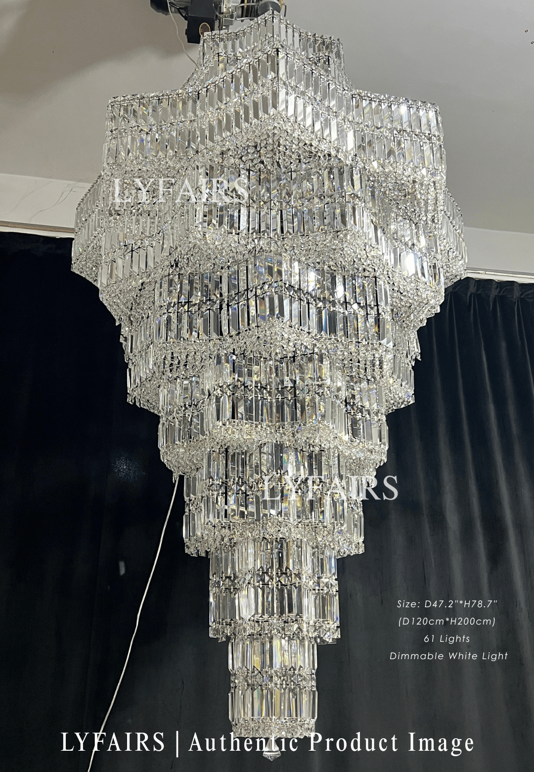 Luxury Extra Large Plaza Multi-Tier Crystal Chandelier For Hotel Hall / 2 Story Foyer / High Ceiling Living Room