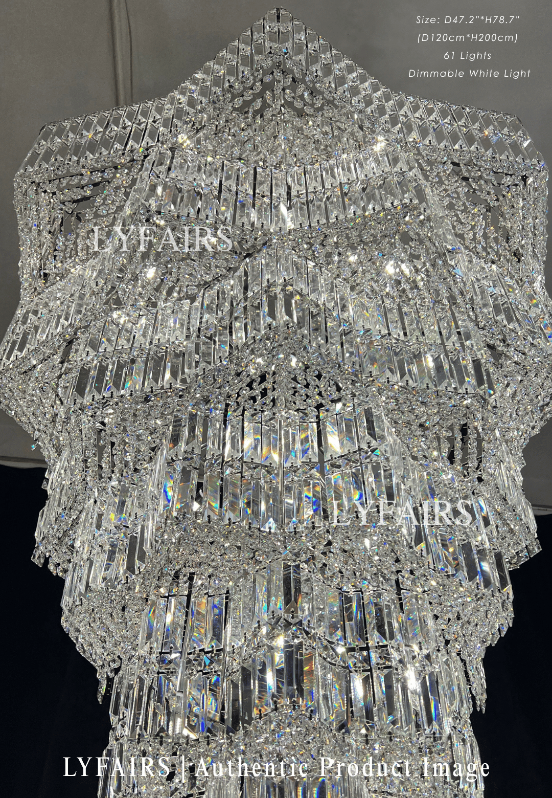 Luxury Extra Large Plaza Multi-Tier Crystal Chandelier For Hotel Hall / 2 Story Foyer / High Ceiling Living Room