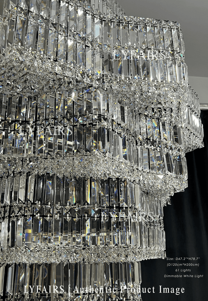 Luxury Extra Large Plaza Multi-Tier Crystal Chandelier For Hotel Hall / 2 Story Foyer / High Ceiling Living Room