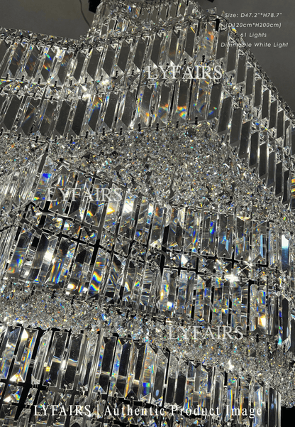 Luxury Extra Large Plaza Multi-Tier Crystal Chandelier For Hotel Hall / 2 Story Foyer / High Ceiling Living Room