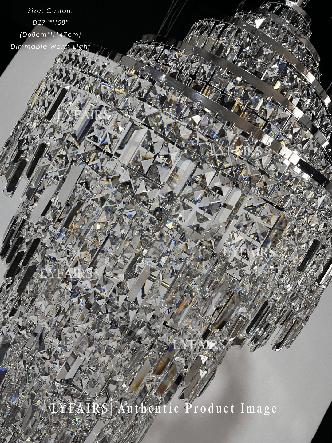 Luxury Spiral Crystal Chandelier For Foyer / Staircase