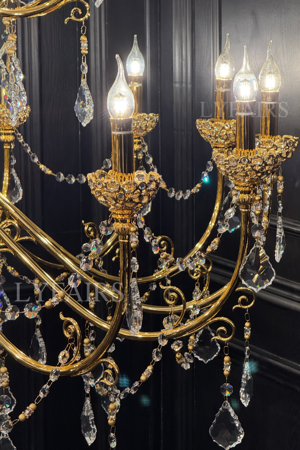 Baroque Revival Crystal Chandelier with Jewelry-Level Craft and Crystals