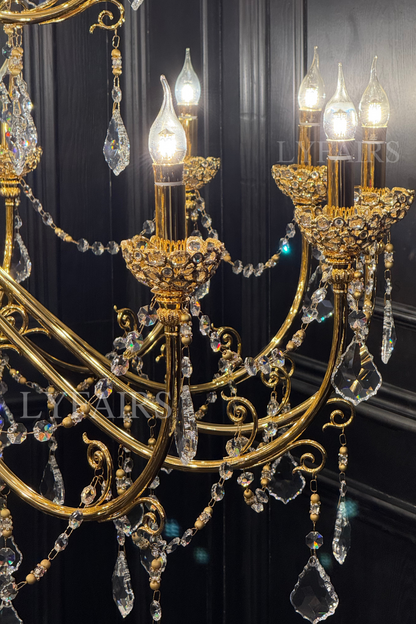 Baroque Revival Crystal Chandelier with Jewelry-Level Craft and Crystals