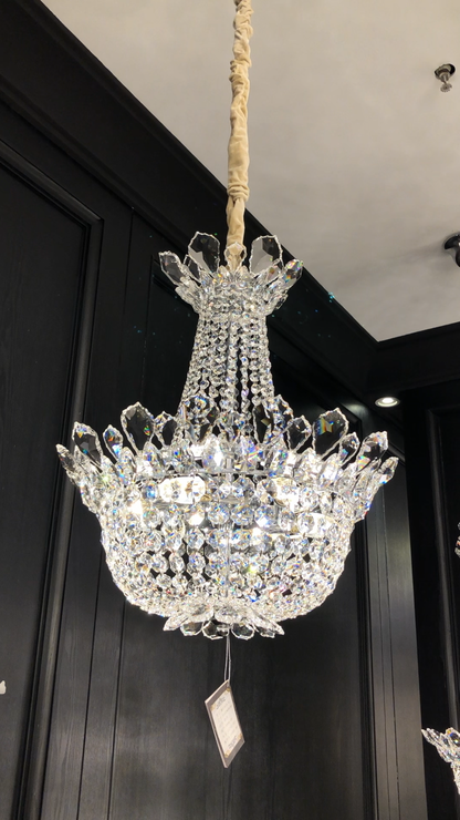 Empire Crystal Pendant Chandelier for Foyer/Entryway
