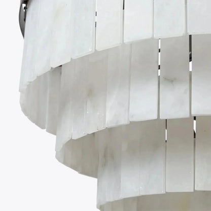 Modern Alabaster Tiered Chandelier - Merlin Lamps