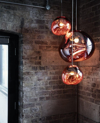 Multi Lava Round Chandelier