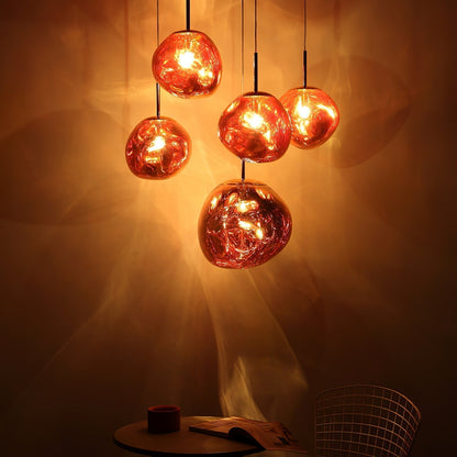 Multi Lava Round Chandelier