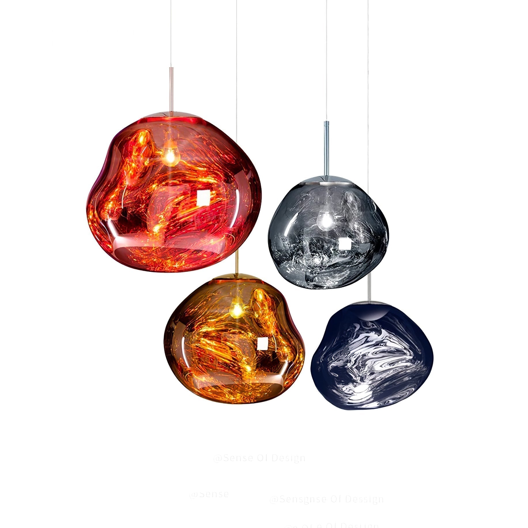 Multi Lava Round Chandelier