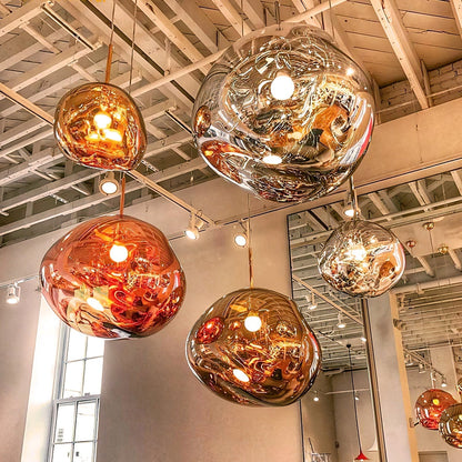 Multi Lava Round Chandelier