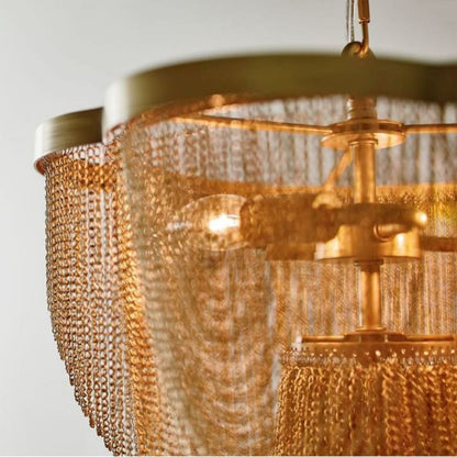 Denise Glenn Meritt Metal Chain Chandelier
