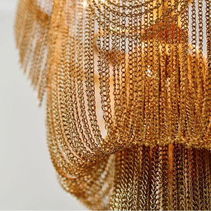 Denise Glenn Meritt Metal Chain Chandelier