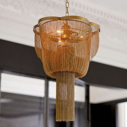 Denise Glenn Meritt Metal Chain Chandelier