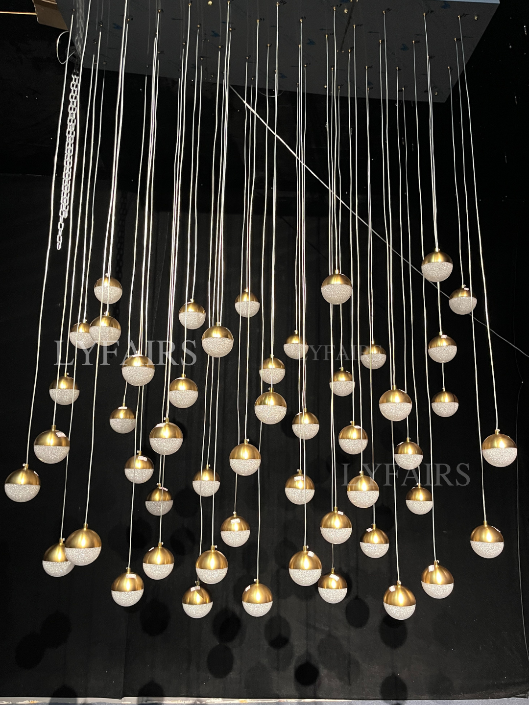 Minimalist Floating Acrylic Ball Chandelier