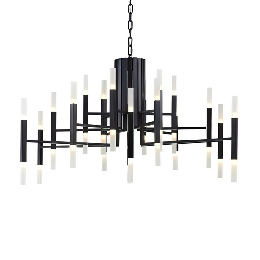 Deniselamp® Gold/Black Postmodern LED Chandelier For Living Room, Lobby, Restaurant