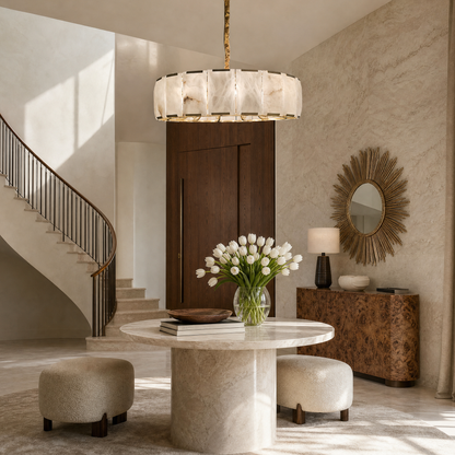 Modern Round Drum Pendant Chandelier