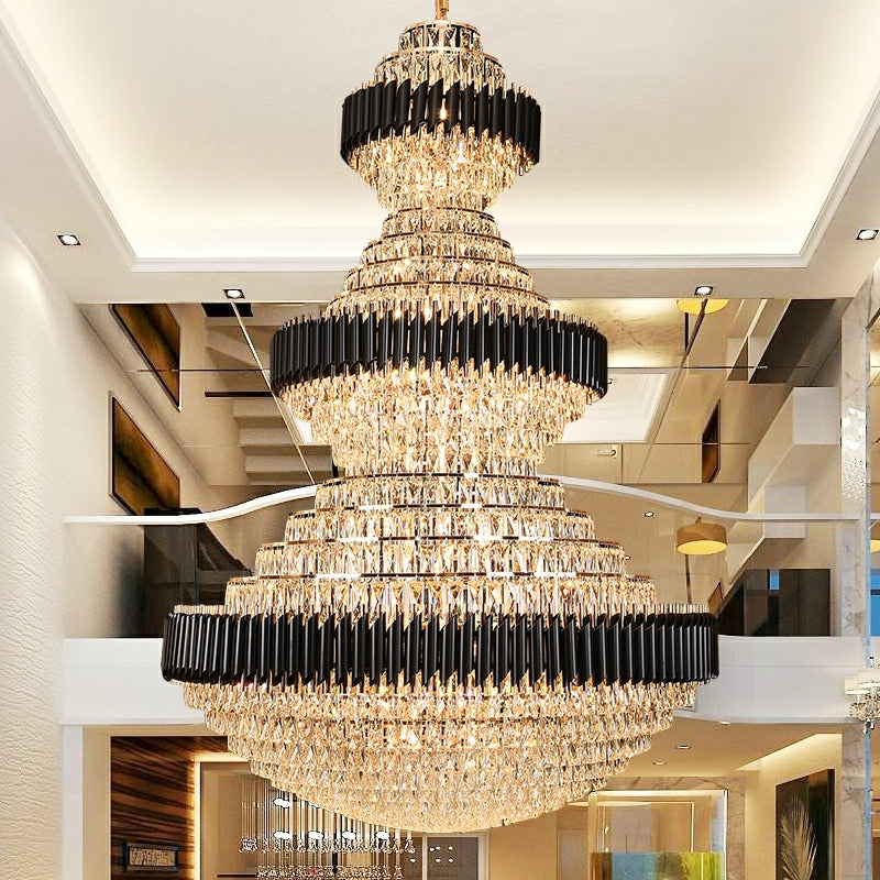 ValleyLamps  free shipping global newest and good quality light fixture of all kinds customization D 70.9'' * H 102.4'' huge fancy stunning crystal chandelier for high ceiling