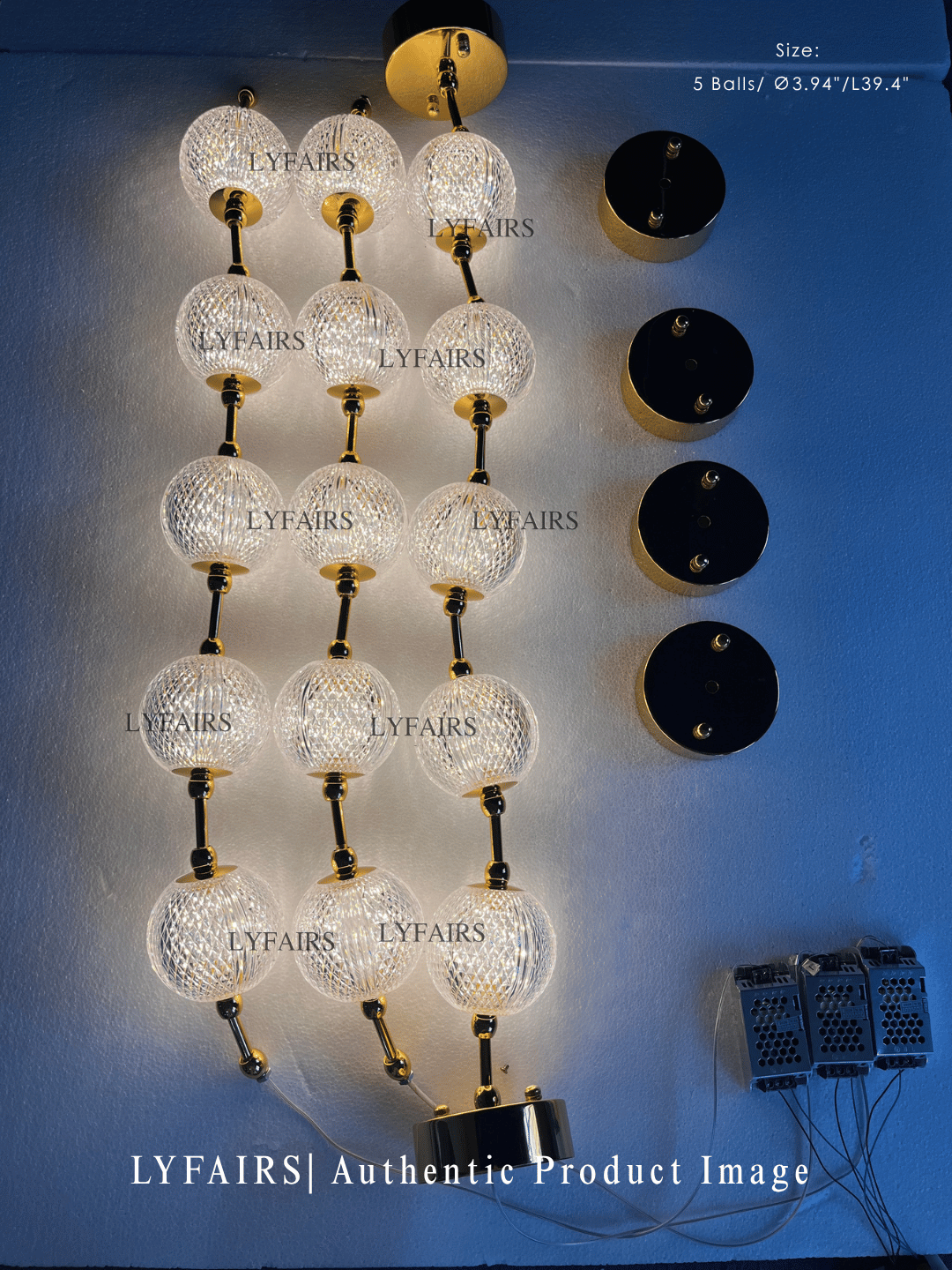 Modern Creative Acrylic Ball Necklace Chandelier for Living Room/Staircase/Foyer/Entryway