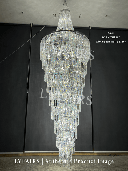 Modern Crystal Tassel Chandelier for Foyer/Staircase